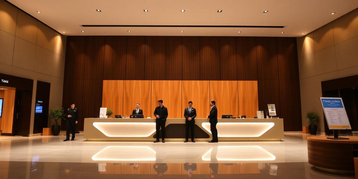 Event crew managing a registration desk at a corporate event